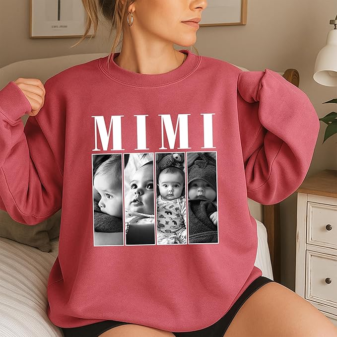 Nazenti Custom Photo Shirt, Personalized Tshirt for Mom, Dad, Grandma, Pet Lovers Gifts, Mama Gift for Women, Christmas Shirt