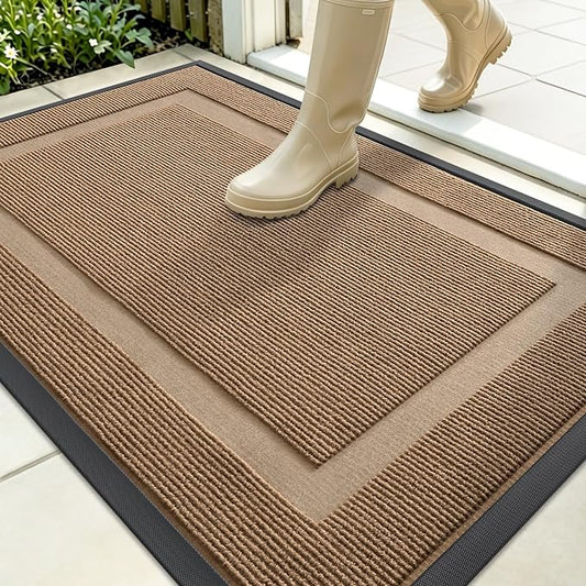 OLANLY Front Door Mat Indoor Outdoor Entrance, Waterproof All-Season,