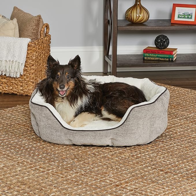 MidWest Homes for Pets Small QuietTime Deluxe Pet Bed- Taupe/Fur
