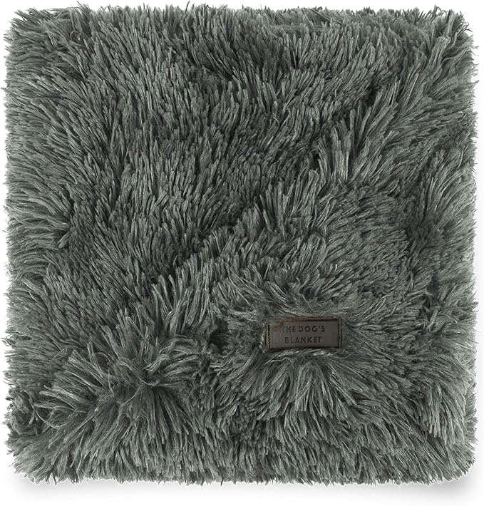 The Dog’s Blanket – Faux Fur Dog Blanket, Grey, Large, 28x42