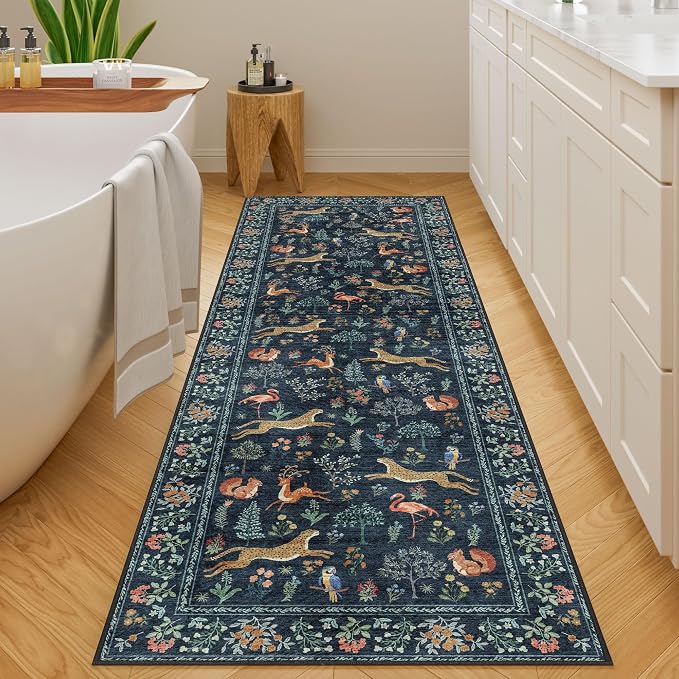 DUKINO 2x10 Rug for Hallway, Washable Kitchen Runner Rug