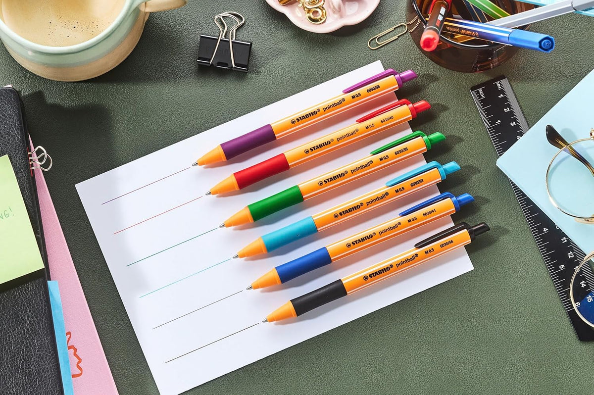 Ballpoint Pen - STABILO pointball - Pack of 10 - Black