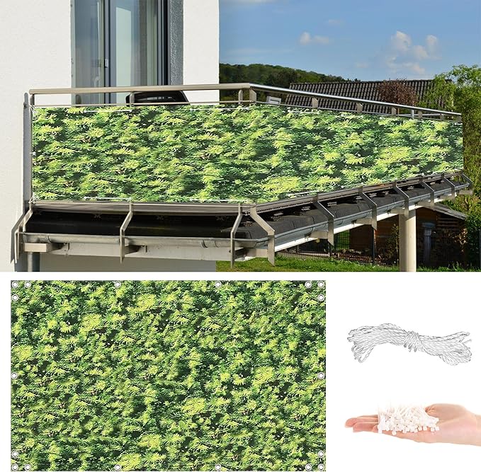 Privacy Fence 2' x 32.8' Heavy Duty 165 GSM HDPE Patio Privacy Screens