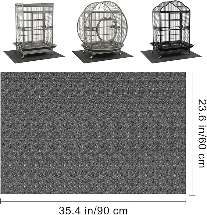 Under Pet Cage Mat for Bird Cages, Dog Kennels, Reptile Aquariums, Dog Kennels, Water-Resistant Pad for Hard Floors and Surfaces (X-Large)