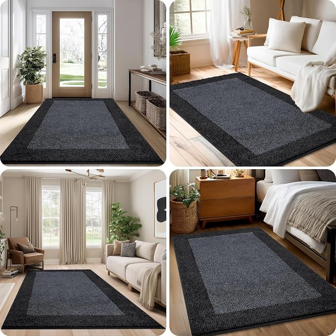Washable Area Rug 48" x 72", Non Slip Kitchen Rug