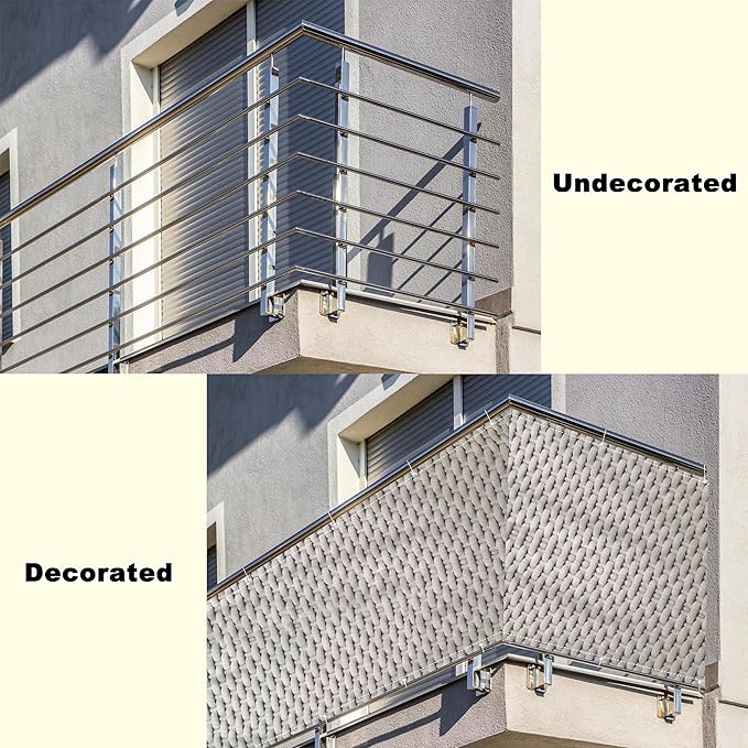 Privacy Screen 8.2' x 19.7' UV Protection Weather-Resistant Outdoor Privacy