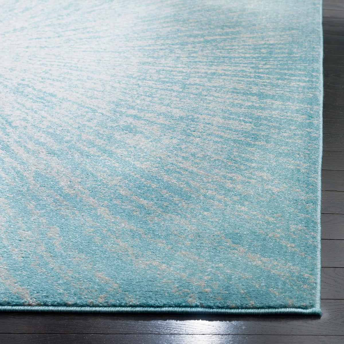 SAFAVIEH Evoke Area Rug 3'x5', Modern Aqua & Ivory EVK228J