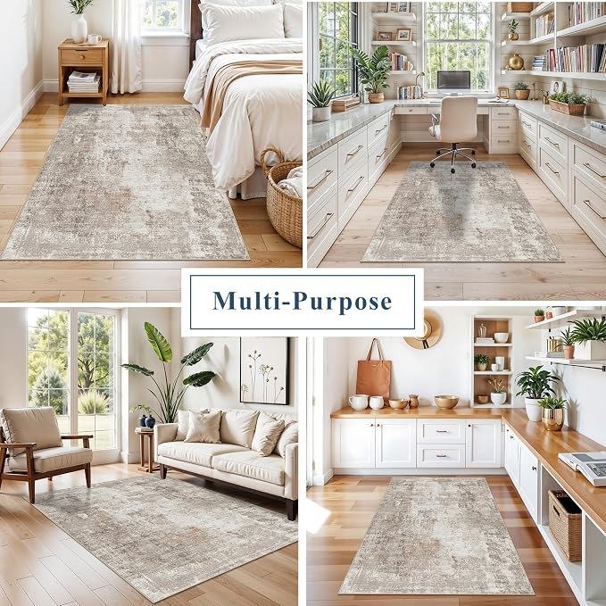 4x5 Washable Area Rugs for Entryway