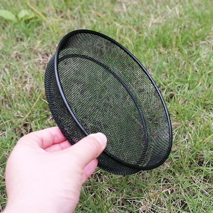 Plastic Round Bird Feeder Bowl and Metal Round Bird Feeder Tray,Wild Birds Seed Mesh Tray Bath Water Bowls Outdoor Accessory for Humming Feeder Station