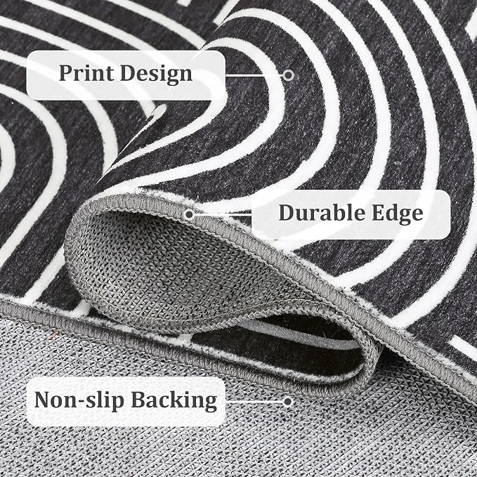 ROYHOME Washable Rug 5x7 Area Rugs