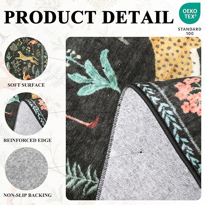 DUKINO Runner Rug, 2x7 Washable Kitchen Rugs