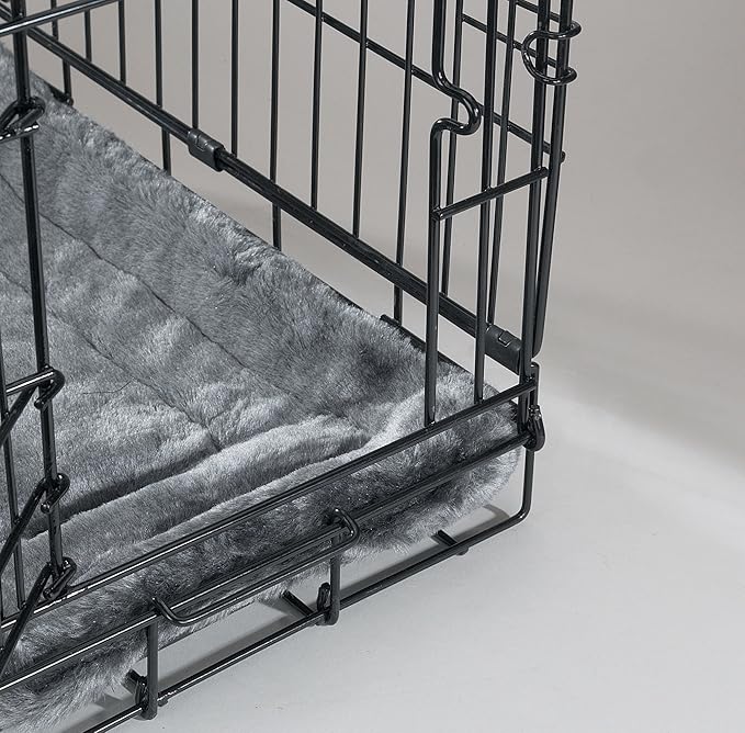 Slumber Pet Plush Mats - Versatile and Comfortable Mats for Dogs and Cats - Small, 18"L x 13"W, Gray