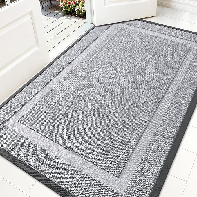 OLANLY Front Door Mat Indoor Outdoor Entrance, Waterproof All-Season,