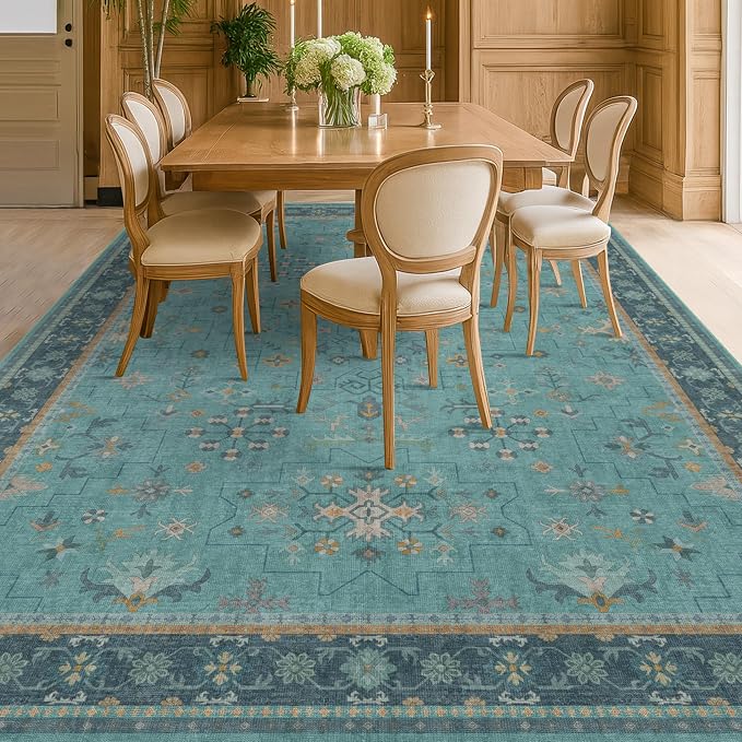 Boho 8x10 Large Teal Green Rugs