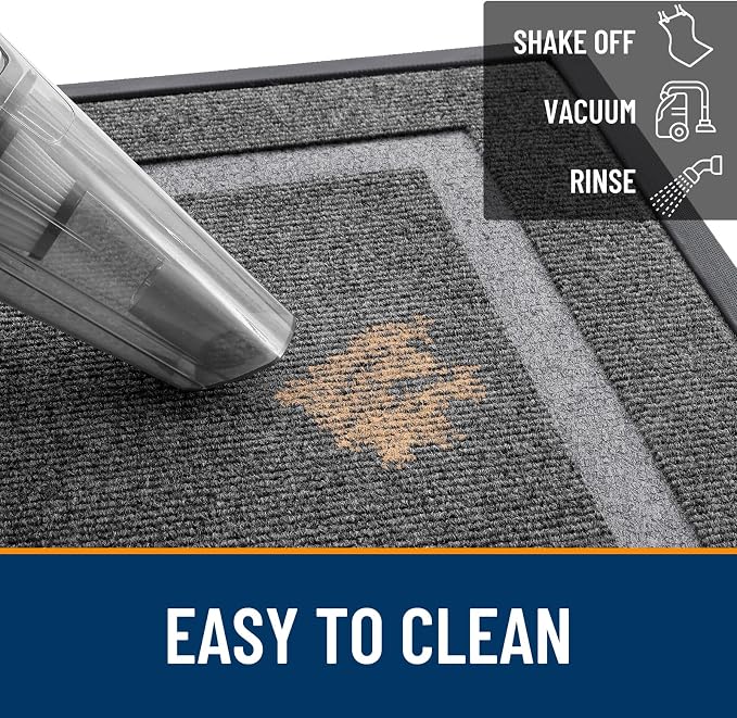 OLANLY Front Door Mat Indoor Outdoor Entrance, Waterproof All-Season,