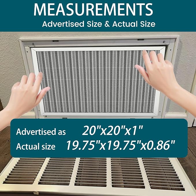 20x20x1 Air Filter-MERV 8, Washable & Reusable Electrostatic Air Filter