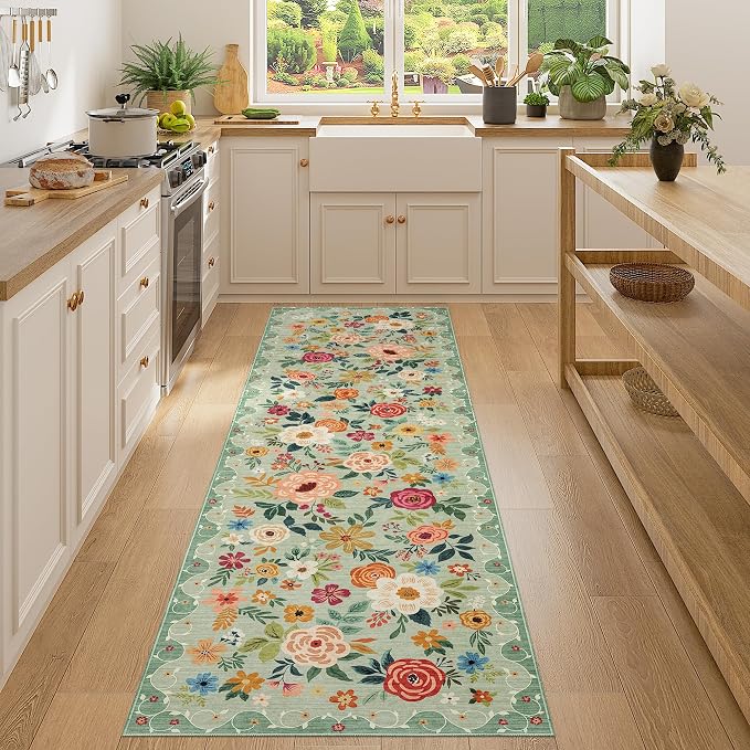 DUKINO Runner Rug, 2x7 Boho Kitchen Rug