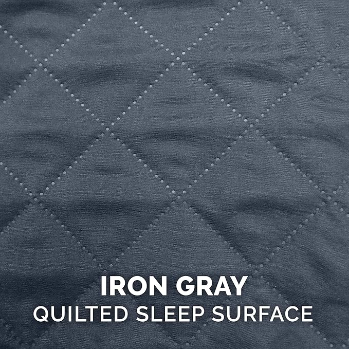 Furhaven Replacement Dog Bed Cover Quilted Sofa-Style, Machine Washable - Iron Gray, Medium