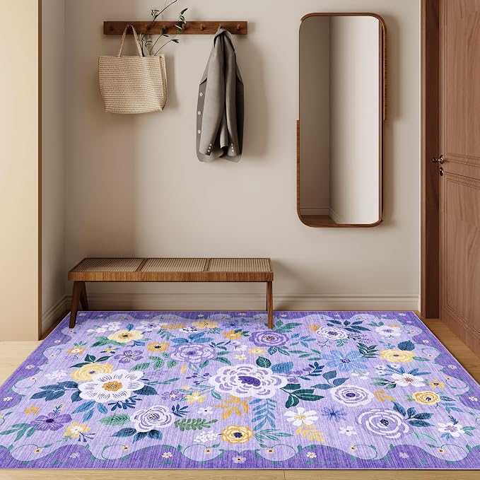 DUKINO 3x5 Area Rug, Floral Rugs