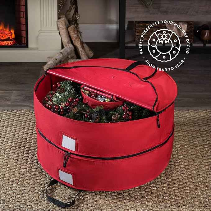 ZOBER Christmas Wreath Storage Container 24 Inch