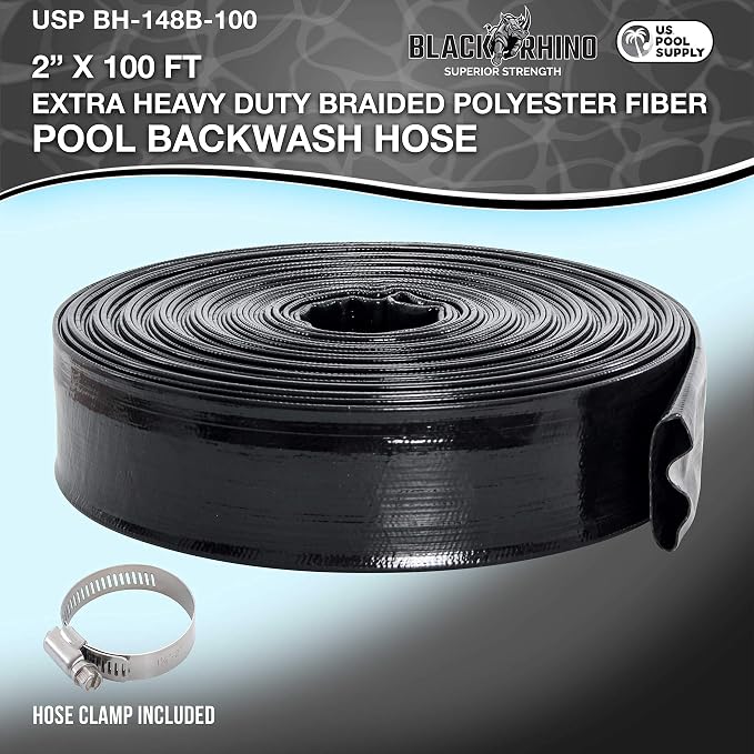 U.S. Pool Supply Pool Backwash Hose 2 Inch Diameter x 100 Feet