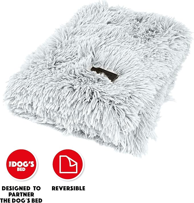 The Dog’s Blanket – Faux Fur Dog Blanket, Ice White, XL, 38x54