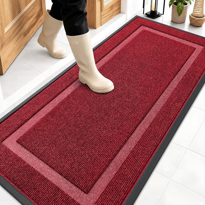 OLANLY Front Door Mat Indoor Outdoor Entrance, Waterproof All-Season,
