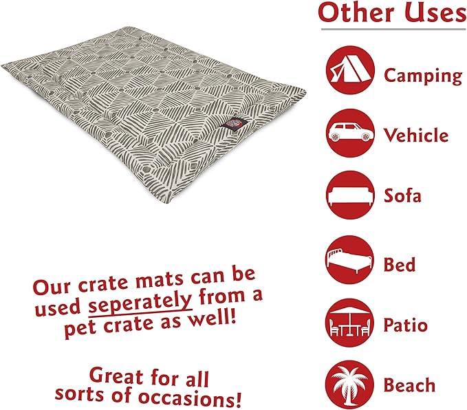 30" Charlie Gray Crate Dog Bed Mat By Majestic Pet Products