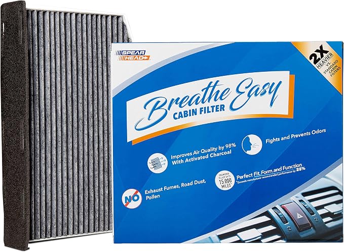 Spearhead Odor Defense Breathe Easy AC & Heater Cabin Filter | Fits Various