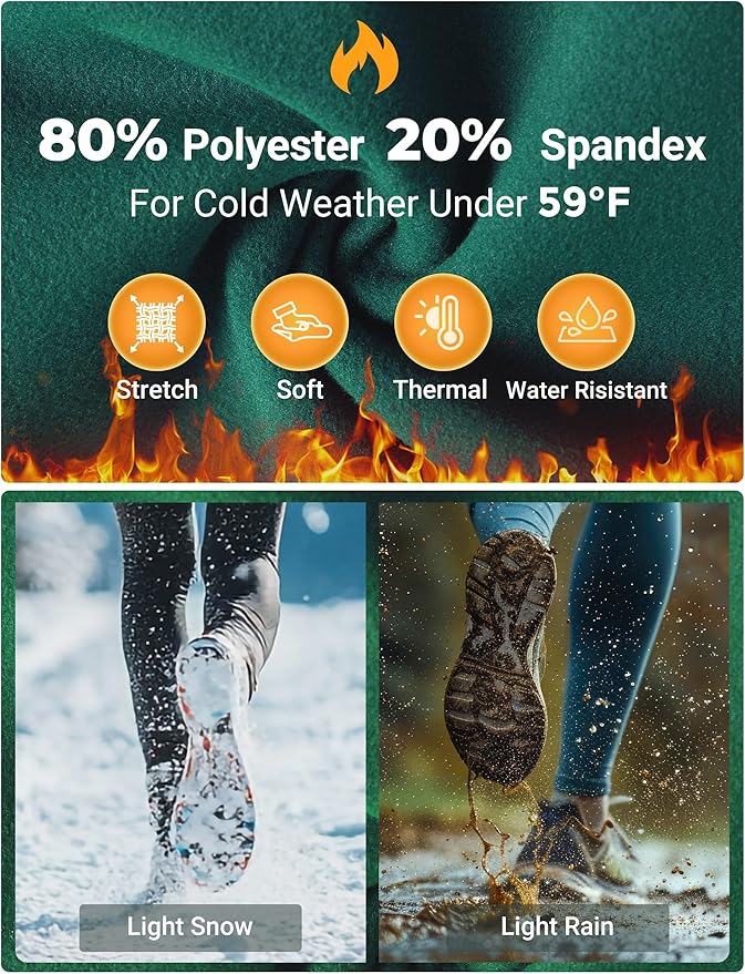 FitsT4 Sports Women's Winter Horse Riding Pants with Zipper Pockets Full Seat Riding Tights Fleece Lined Equestrian Breeches