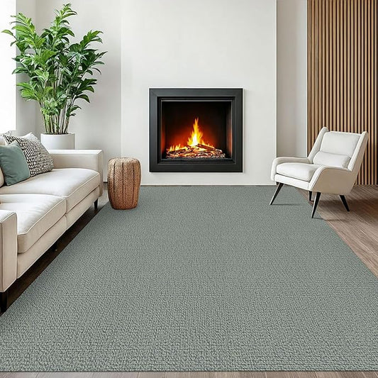 EARTHALL Washable Area Rugs 6x9 Ft Non Slip Living Room Rugs Cotton Rubber
