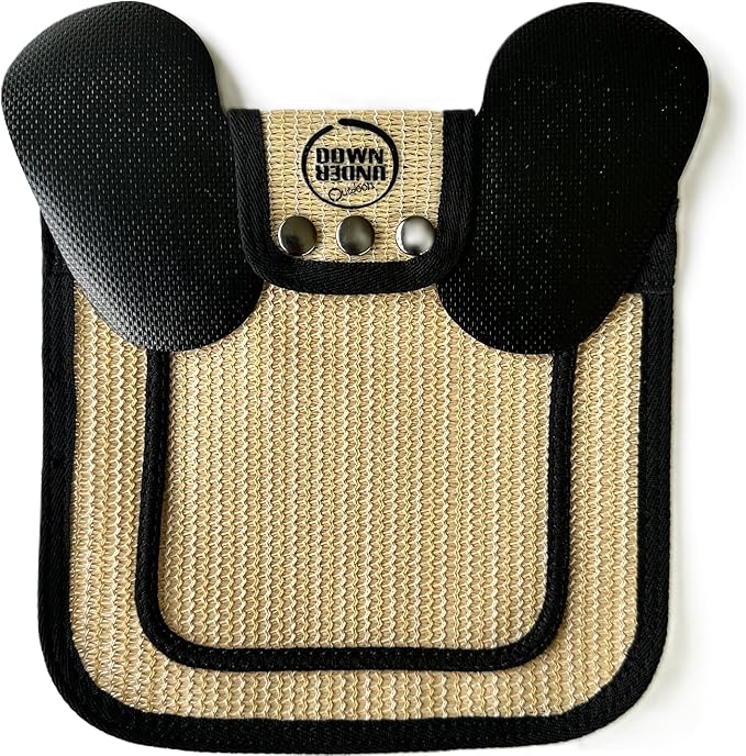 DOWN UNDER OUTDOORS 4 Pack Medium-Large Saddles with Adjustable Straps, Poultry Saver, Protector, Apron, Supplies, Care Products (Sand Mesh)