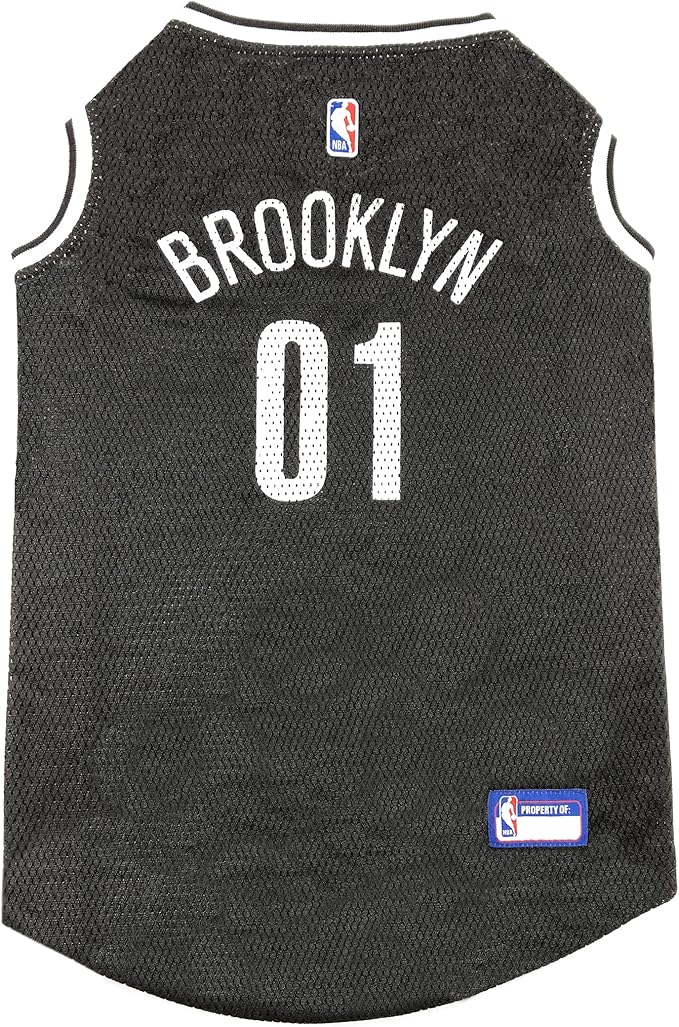 NBA PET Jersey Brooklyn NETS Basketball Dog Jersey, X-Large. Best Licensed Basketball Jersey for The Real Four-Legged Fan!