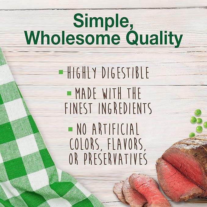 Nylabone Healthy Edibles Natural Dog Chews, Long Lasting Bones for Dogs, Roast Beef Flavor Dog Treats, Small (3 Count)
