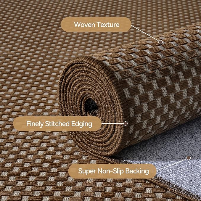 YDKGL 2x6 ft Kitchen Runner Rugs Mat Non Slip Woven Runners