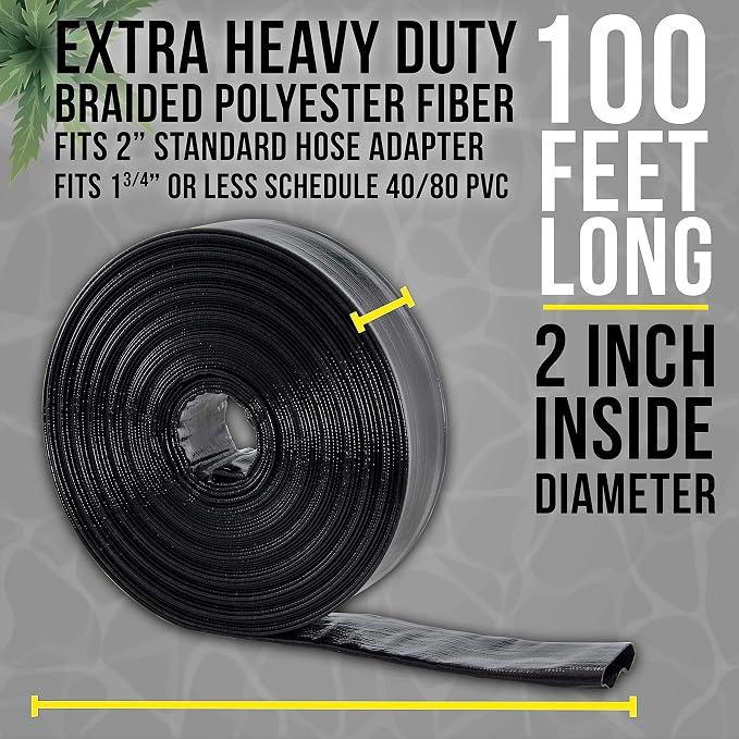 U.S. Pool Supply Pool Backwash Hose 2 Inch Diameter x 100 Feet