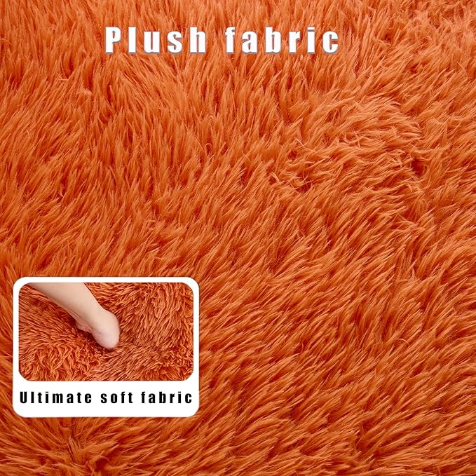 Human Dog Bed for Adult and Kids, Comfy Foldable Lazy Floor Sofa Bed with 5 Adjustable Position, Orange Upholstered Floor Bean Bag Lounger Chair for Bedroom, Living Room,Office (Orange)