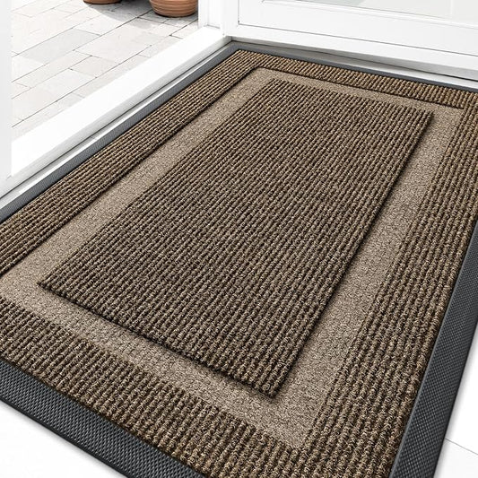 OLANLY Front Door Mat Indoor Outdoor Entrance, Waterproof All-Season,