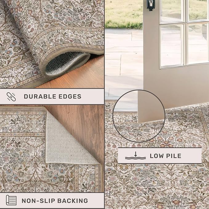 2x6 Washable Bathroom Runner Rug Non Slip