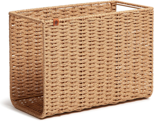 U Brands Desktop Hanging File Organzier, Woven Texture, Letter Size