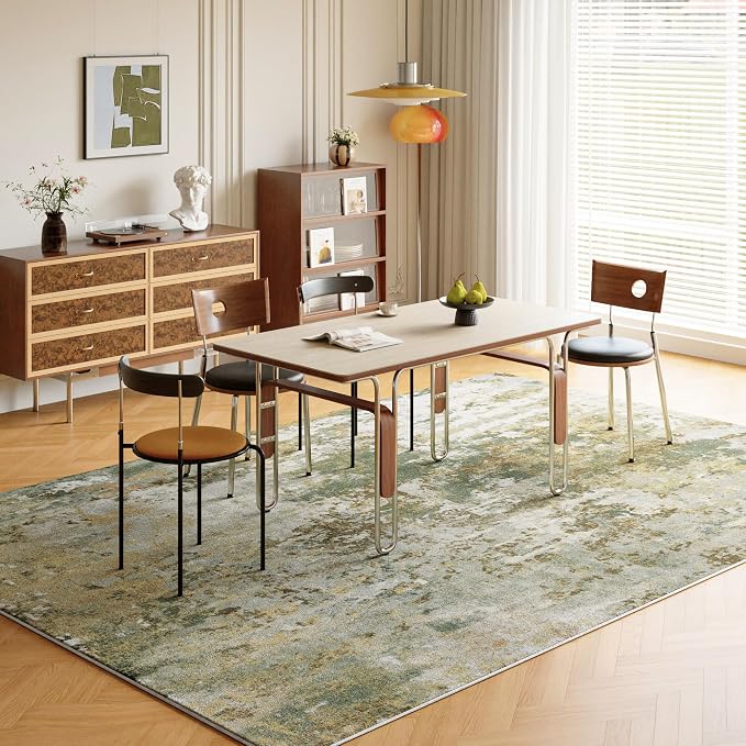 Green Washable Rug 6x9 Area Rugs