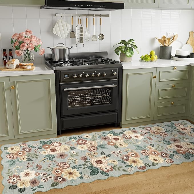 DUKINO 2x10 Runner Rug for Hallway, Washable Kitchen Rug