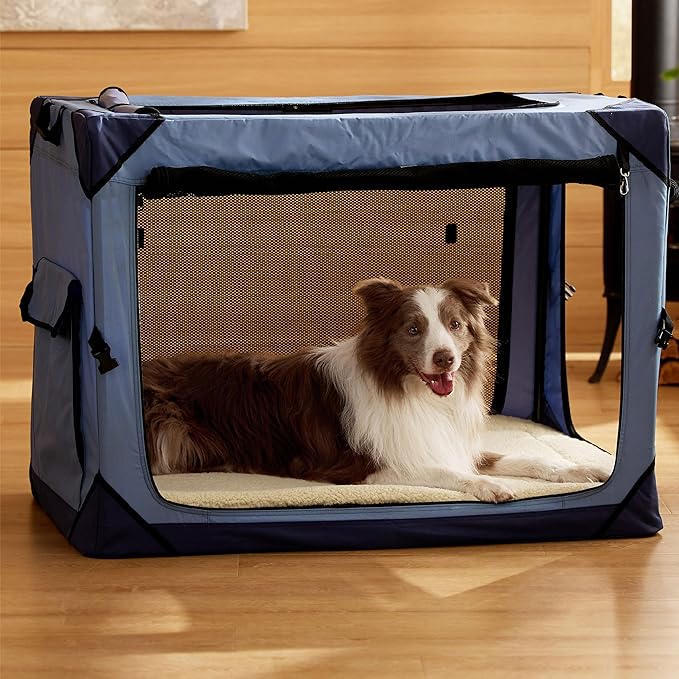 Bedsure Washable Dog Crate Bed for Large Dogs, Soft Foam Floor Pet Mat, Versatile Lightweight Pet Crate Pad for Cages