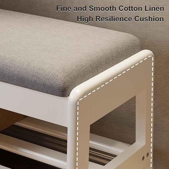 AQIMUELE Shoe Rack Bench, 2 Tiers Shoe Bench