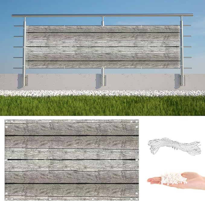 Privacy Screen Protector 6.6' x 9.8' UV Protection Weather-Resistant Privacy