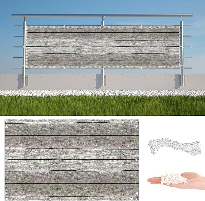 Privacy Fence 9.8' x 13.1' UV-Protection Wind-Resistant Patio Privacy Screen