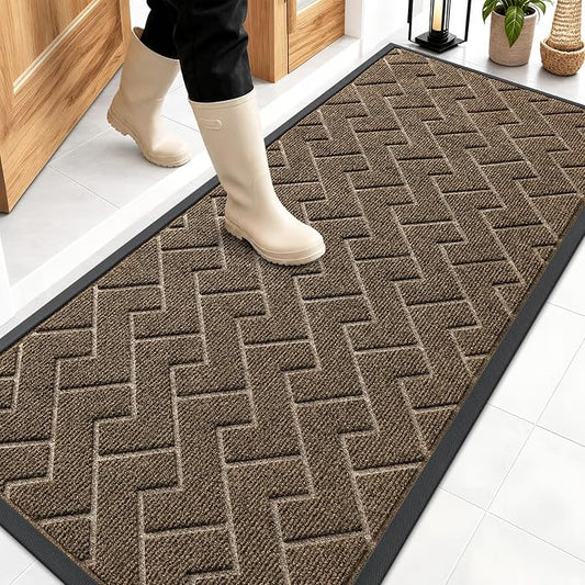 OLANLY Front Door Mat Indoor Outdoor Entrance, Waterproof All-Season,