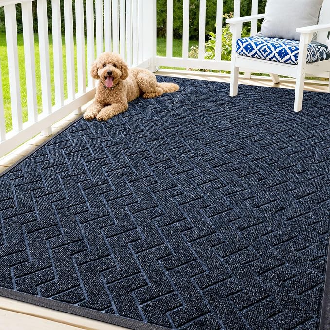 OLANLY Front Door Mat Indoor Outdoor Entrance, Waterproof All-Season,