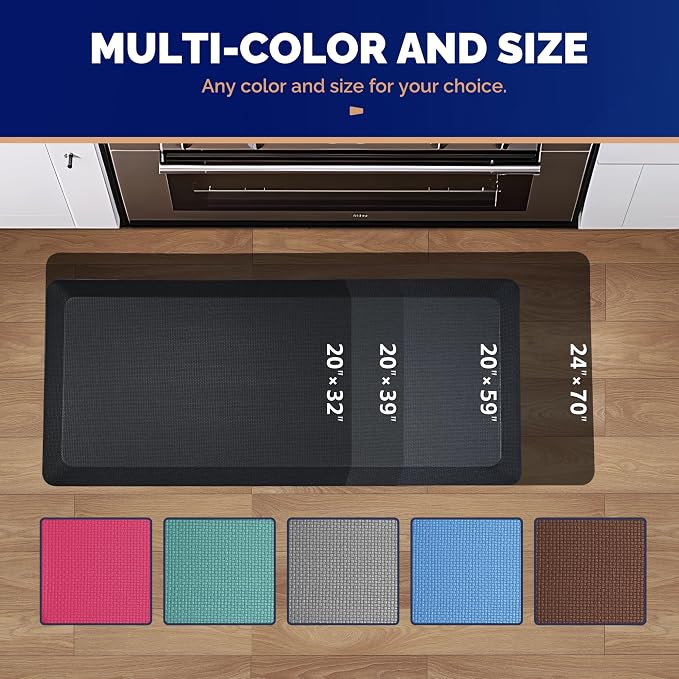 FEATOL Anti Fatigue Mat for Standing, 9/10 Extra Thick Ergonomic Standing Desk