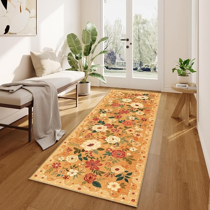 DUKINO 2x6 Runner Rug for Hallway, Washable Kitchen Runner Rug